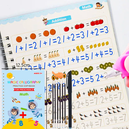 Reusable 3D Calligraphy Workbook – Learn Letters & Numbers