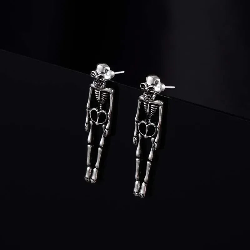 Skull Chic Halloween Drop Earrings