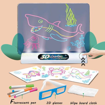 3D LED Kids Drawing Pad