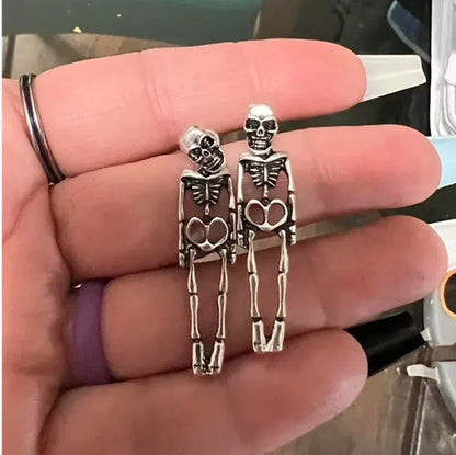 Skull Chic Halloween Drop Earrings