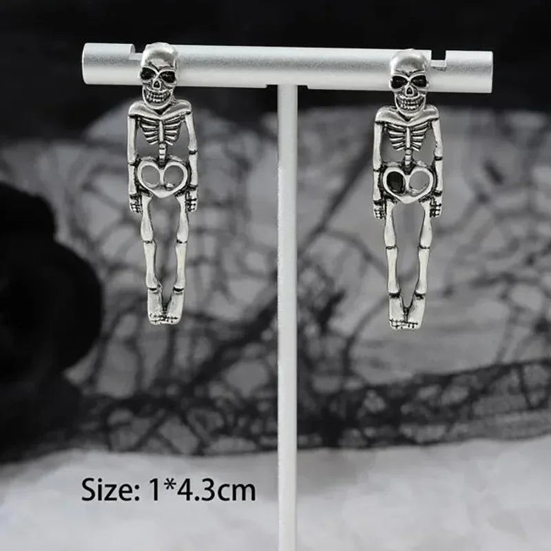 Skull Chic Halloween Drop Earrings